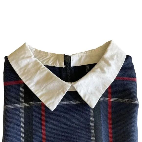 Mohito Multicolor Tunic Short Sleeves Plaid Scholar Collegiate Preppy Soft Zippe - Picture 7 of 12